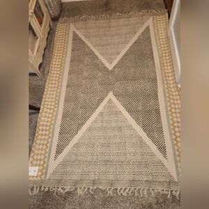 Urban Outfitters Textured Cream Rug